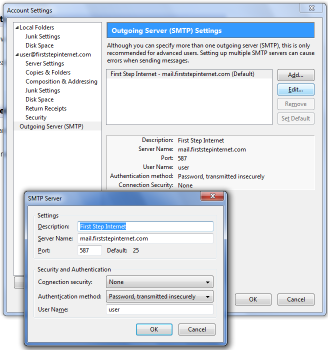 mailbird smtp server settings